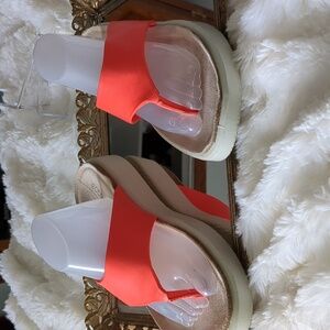 Ecco Orange Sandals Modern Minimalist Design